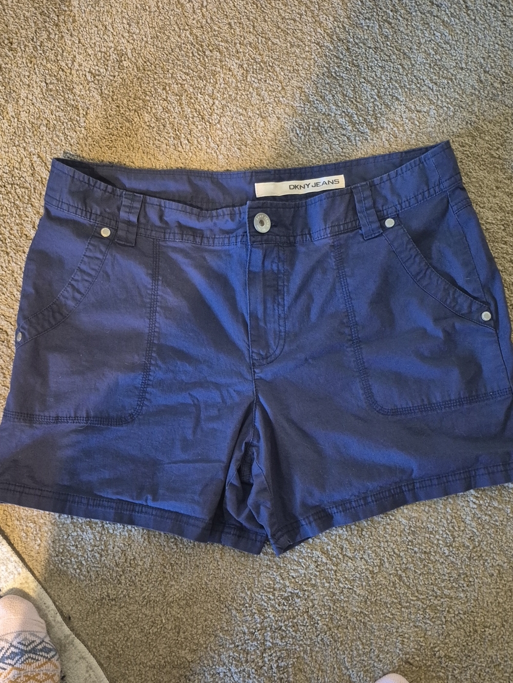 Dkny Women's Dark Blue Casual Bermuda Shorts